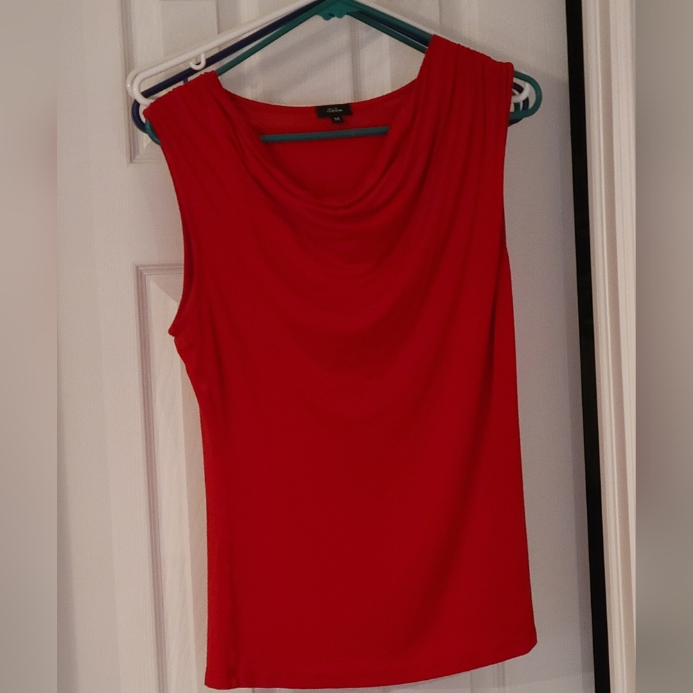 Red Fitted Tank Top with Vibrant Color